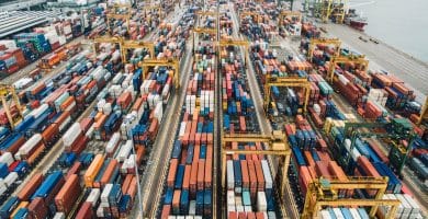 Export Subsidies 8 Export Subsidies, aerial photo of cargo crates